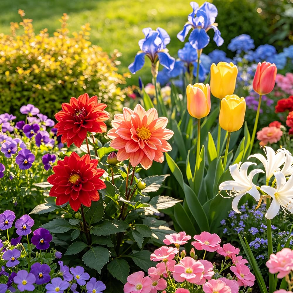 18zwiebeln blumenRhizom Mehrfarbig - büropflanzen Einfach zu Pflegen