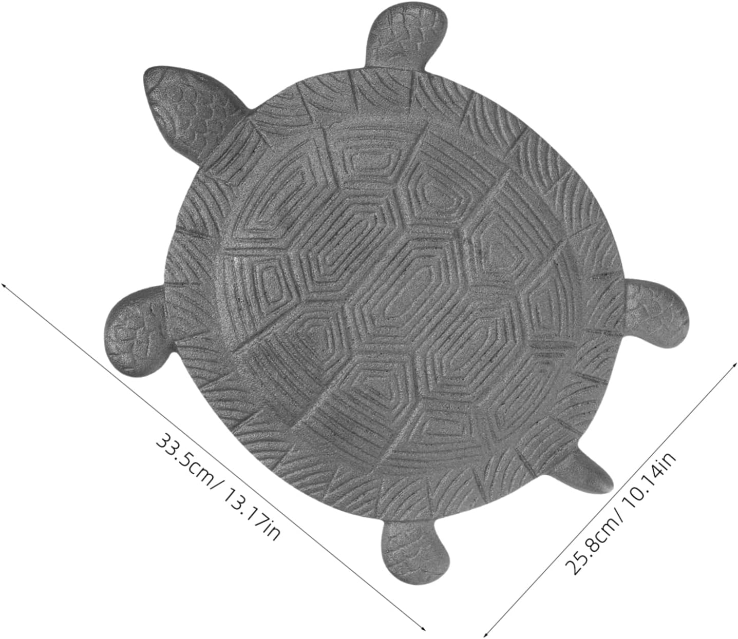 HANABASS Turtle Stepping Stone for Garden Pathway Cast Iron Decorative Turtle Statue for Outdoor and Patio Landscaping Slip Resistant Easy to Install Charming Design for Walkways
