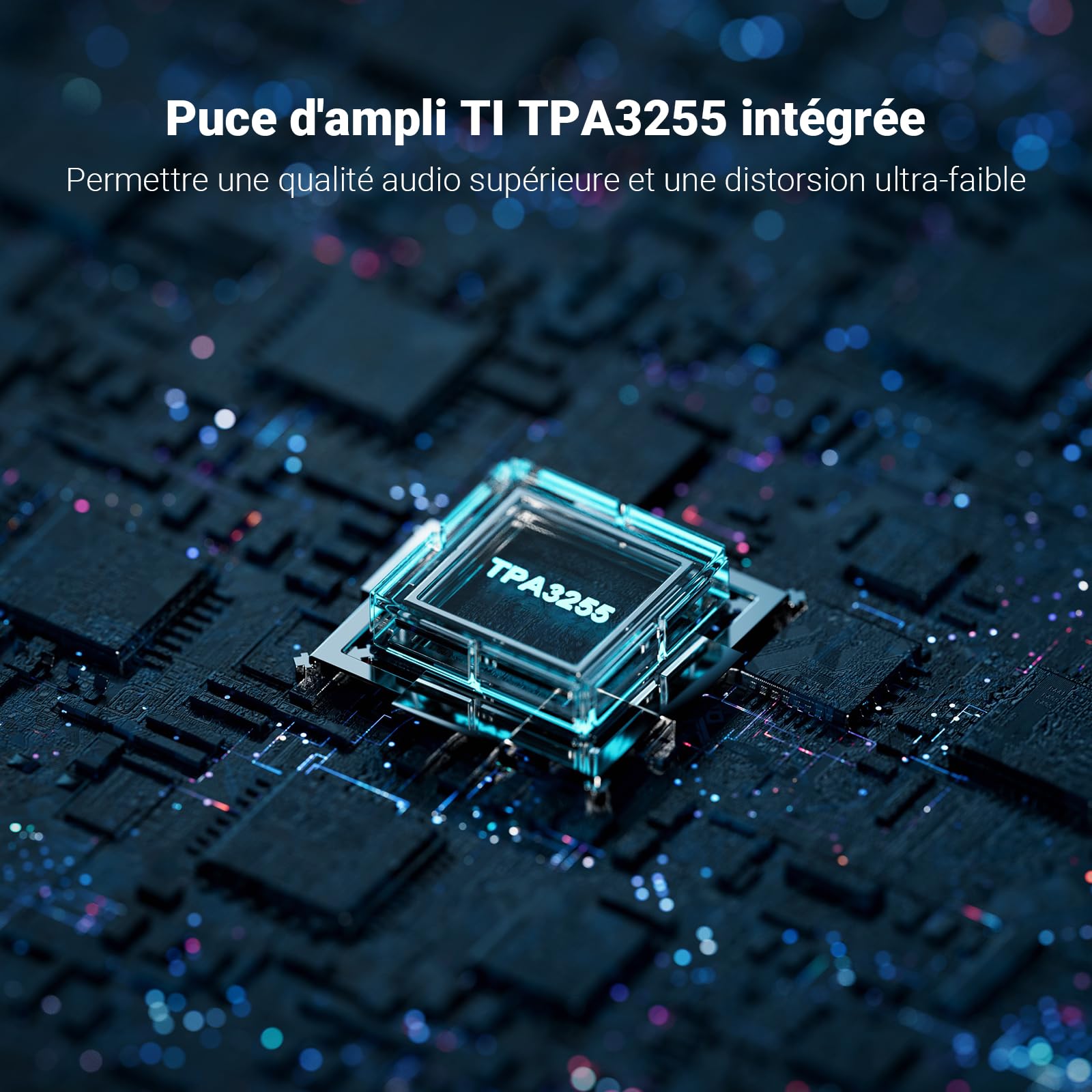 Fosi Audio V3 Amplificateur de Puissance Stéréo Classe D | Puce TPA3255 | 300W Ampli Audio HiFi pour Haut-Parleurs Home Cinéma et d'étagère | Design Compact avec Dissipation Thermique Avancée | 32V 5A