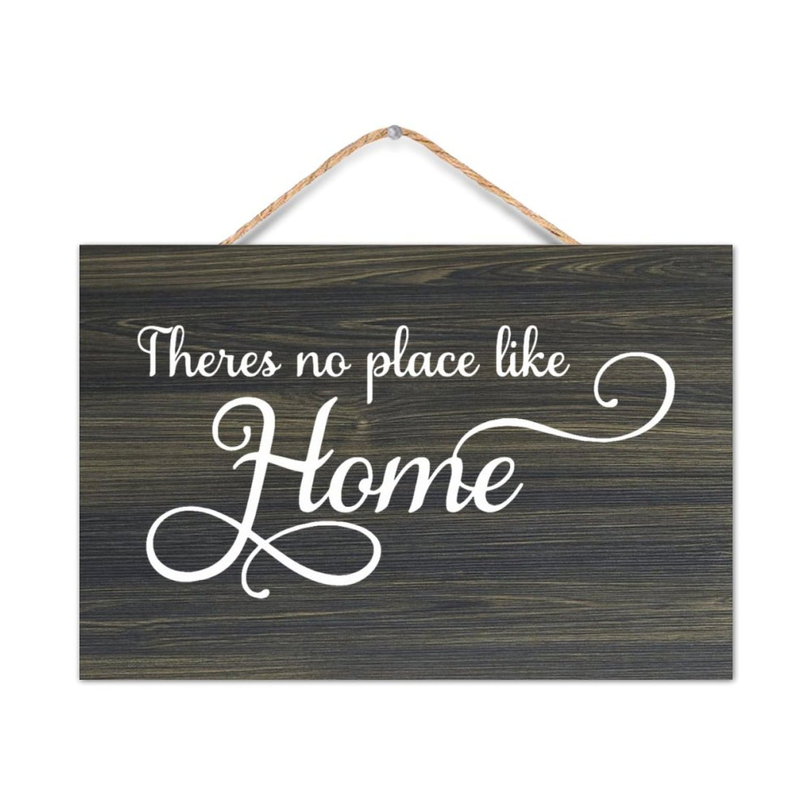 There's No Place Like Home Rustic Wooden Signs With Word Decorative Wood Sign 8x12in Farmhouse Wall Hanging Sign Plaque Wall Art for Bedroom School Office Coffee Club Home Decorations