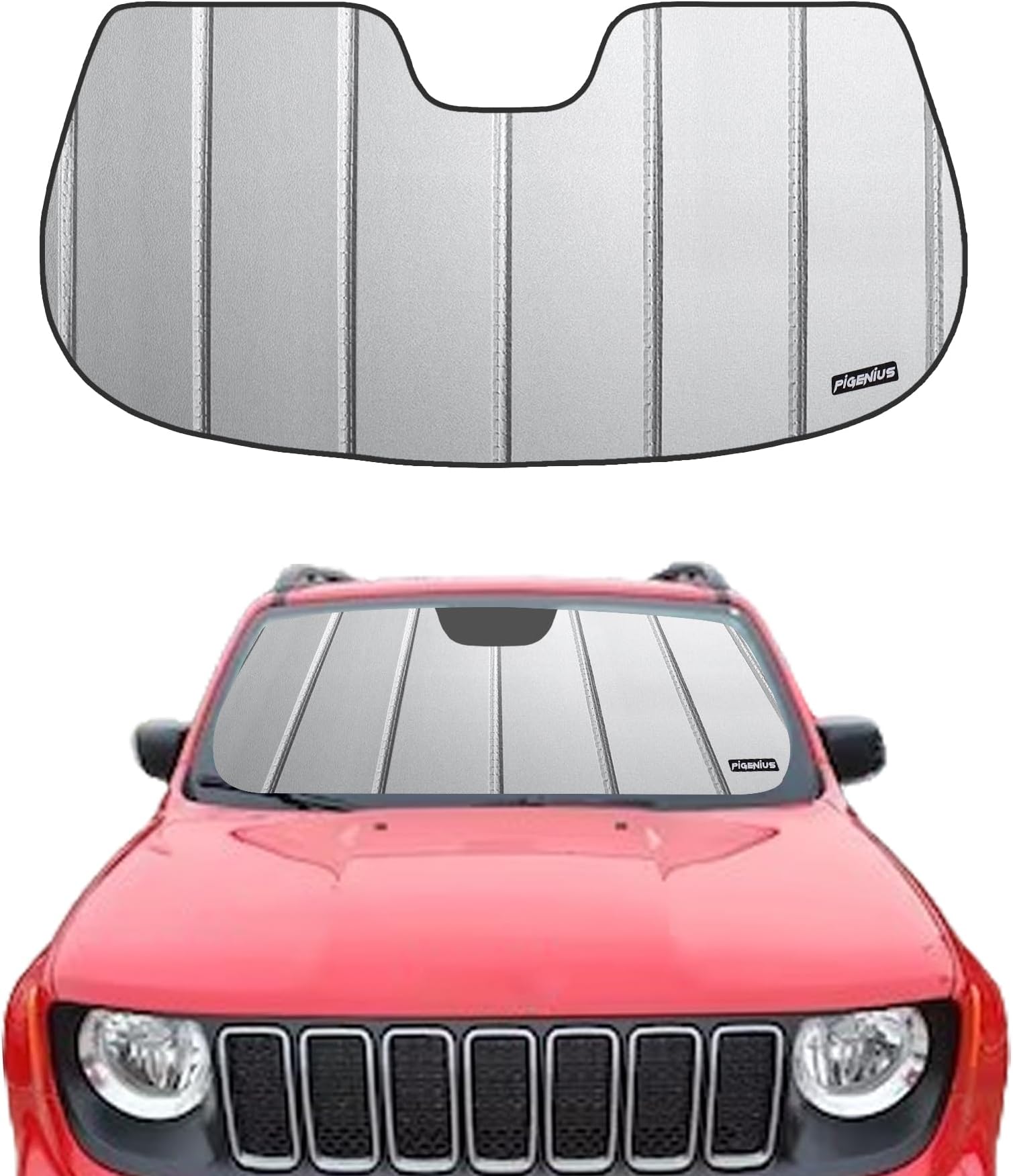 Pigenius Car Windshield Sun Shade fits 20152023 Jeep