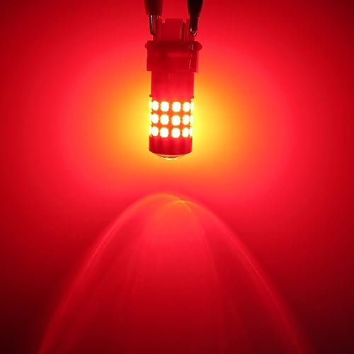 Miniatura 8 de Alla Lighting Versión actualizada T25 3156 3157 LED estroboscópica luces de freno, lámpara de freno intermitente roja 3057K 4057K 3457 4114 4157KX