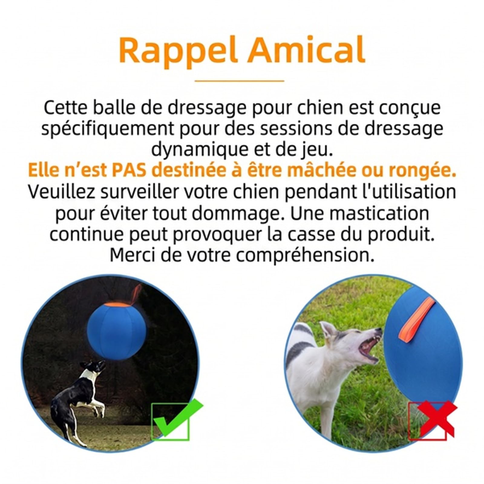 Naveo Jouet Gonflable Chien pour Grands Chiens | Ballon résistant pour jeux extérieurs facile à gonfler favorise l'exercice la coordination et l'interaction