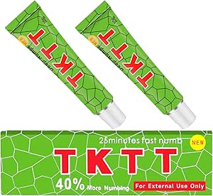 Painless Tattoo Cream - Maximum Strength - Natural Ingredients Extra Strength Tattoo For 4-8 Hours(2pcs *10g)