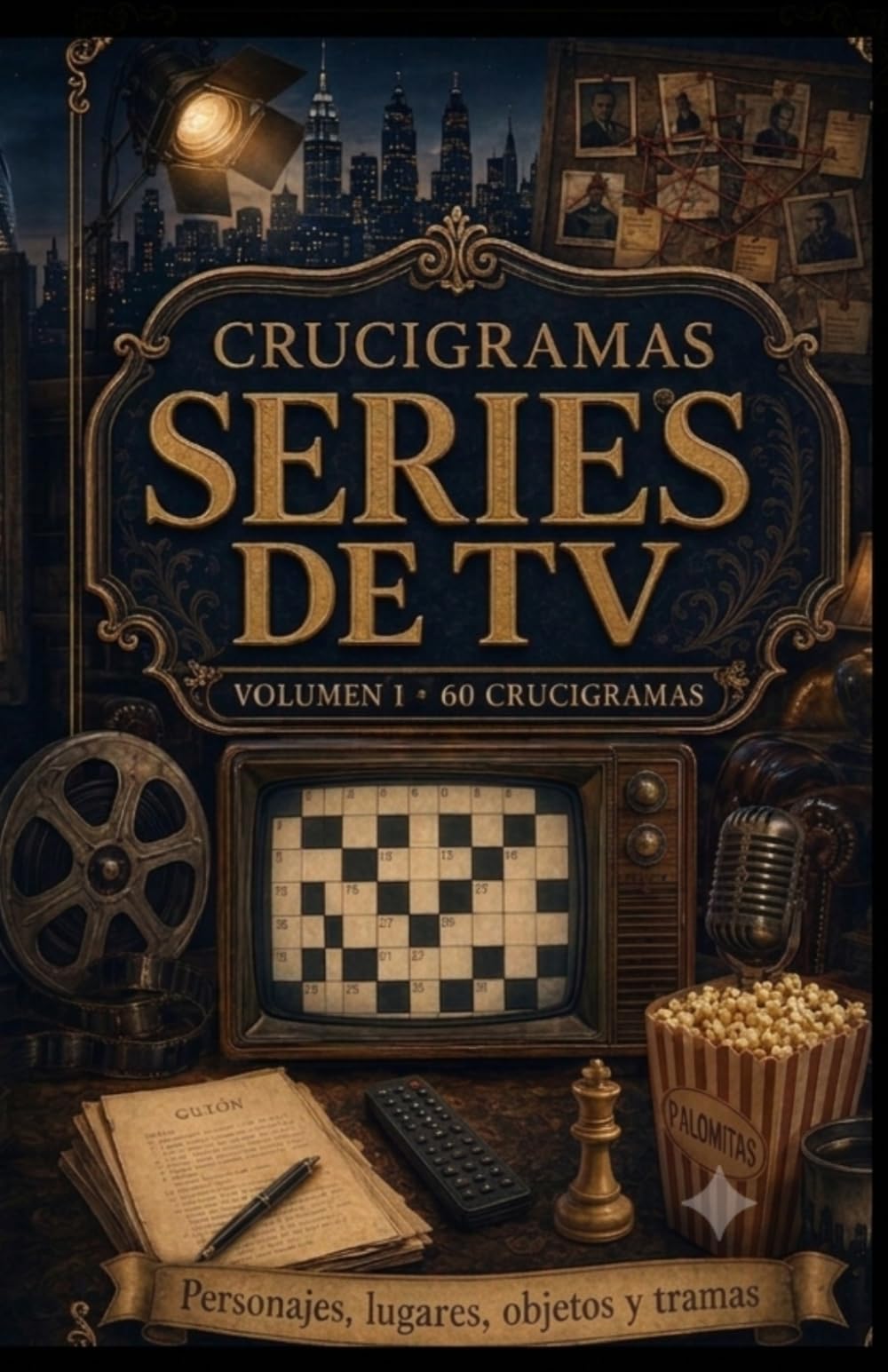 Crucigramas de Series de TV: Volumen 1: 60 crucigramas sobre personajes, lugares, objetos y tramas televisivas
