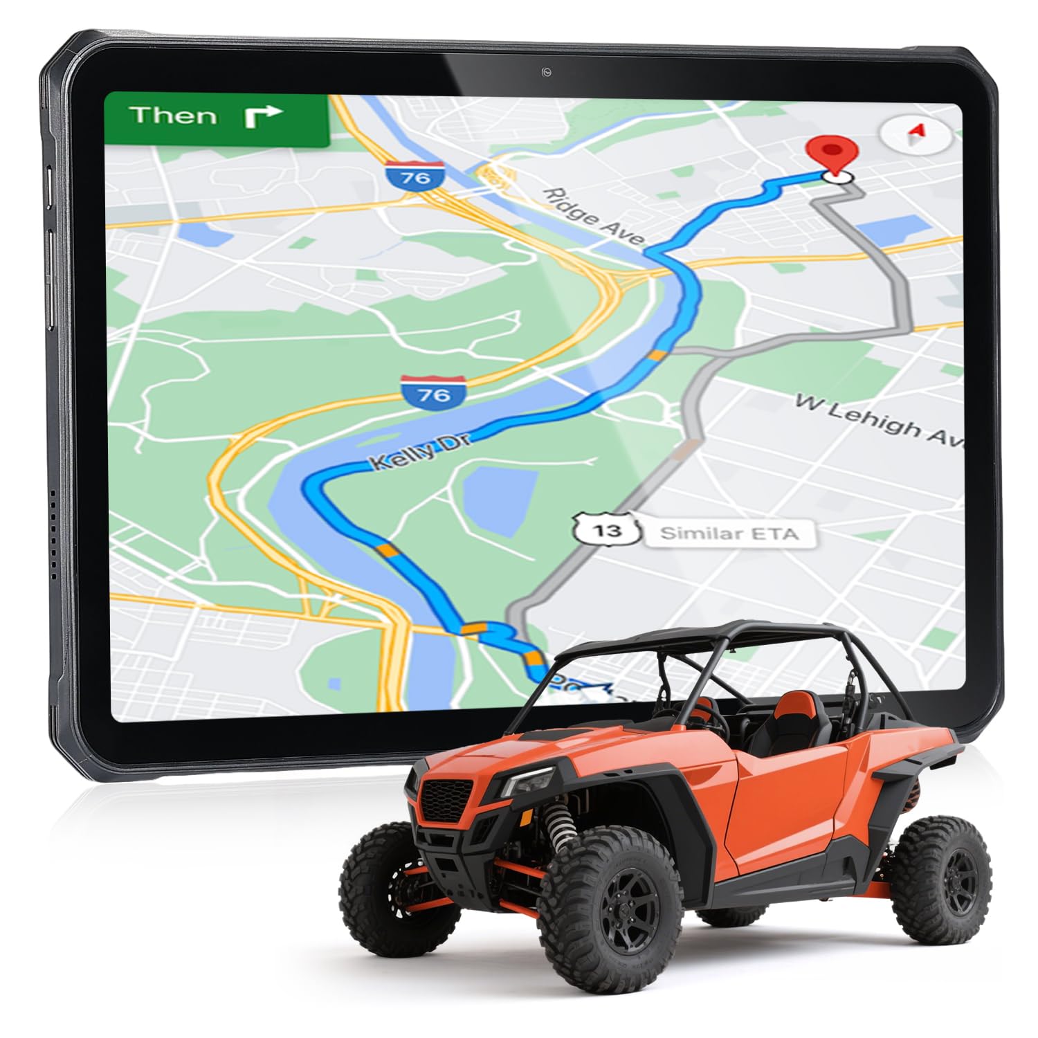 MUNBYN 11-inch Rugged Tablet ILT02, Android 14 UTV Tablet, 16GB+128GB with GPS, IP68 Weather Proof, 32MP+48MP Dual Camera, 4G LTE for Offroad UTV,