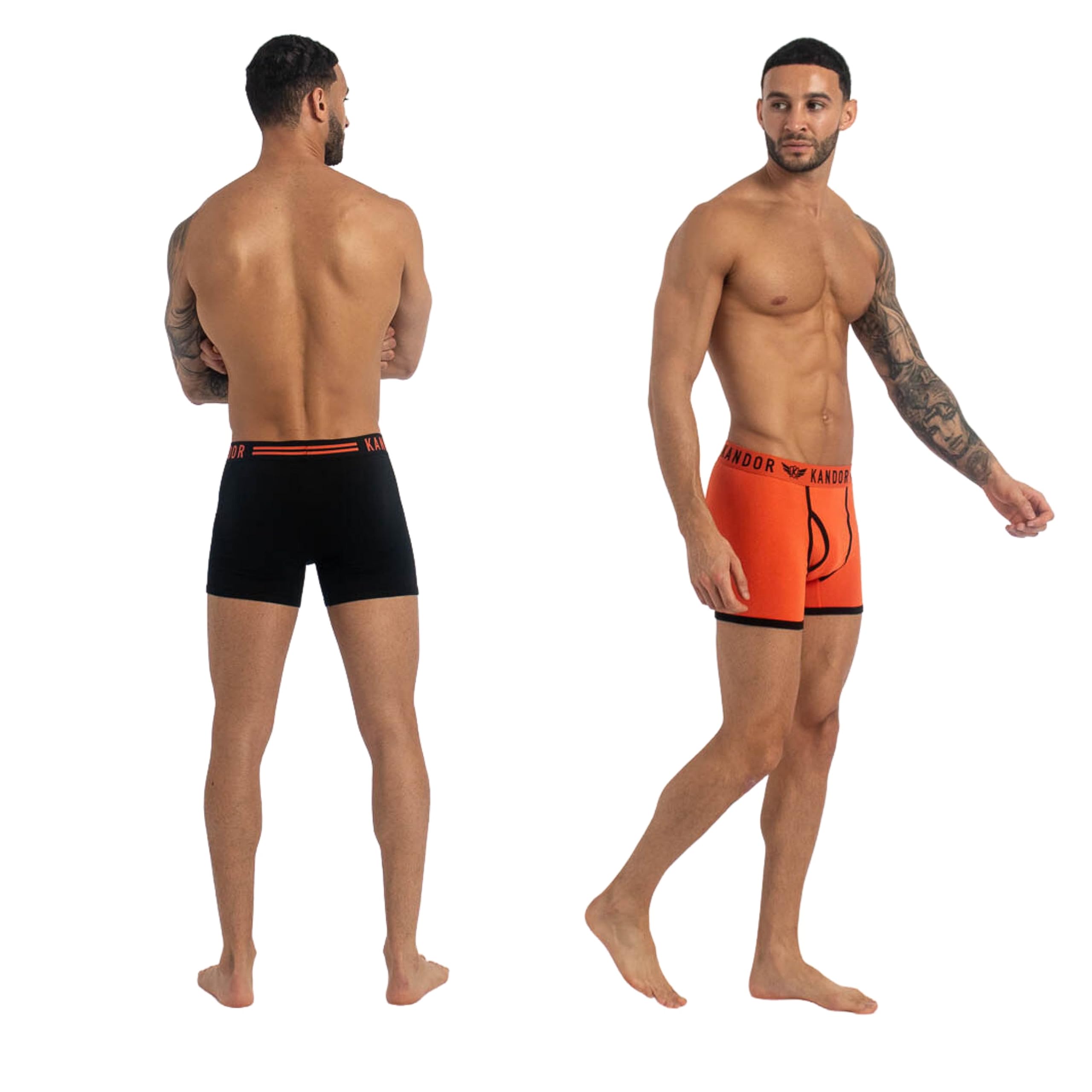 Kandor Baumwoll Boxershorts Herren – 7er Pack, Bunte, Schwarze & Farbige Unterhosen für Männer Set, Dehnbare Herren-Unterwäsche aus weiche Baumwolle, Slipboxer mit Gummibund (M,JECKERS Pack B)