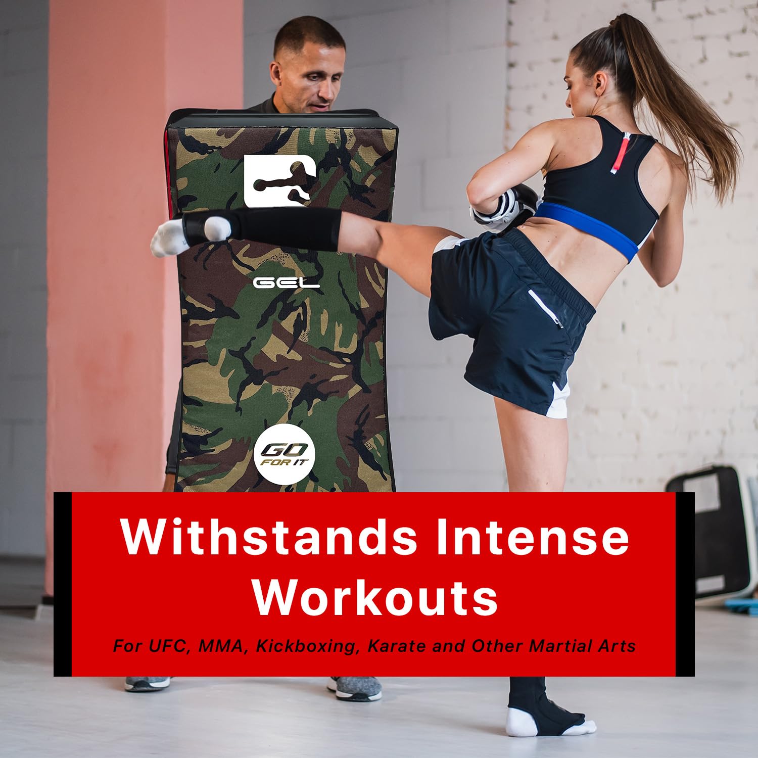 Bouclier de frappe pour entraînement de kickboxing, idéal pour MMA, taekwondo, Krav Maga, arts martiaux, karaté, Muay Thai incurvé, bouclier de frappe du corps