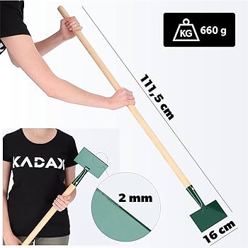 KADAX Ice Hacker Made Of Reinforced Steel, Ice Scraper With A Long Stem Made Of Wood, Ice Chiefs, Ice Scrapers, Floor Scraps For Garden, Ice Hinge (Width: 16 Cm