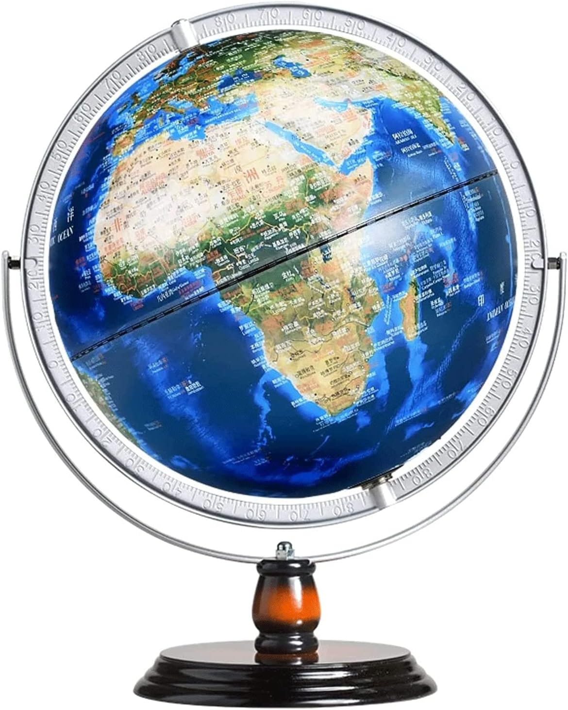 Beautiful Globe Illuminated Globe With Bracket World Globe Hd Easy-to-read Globes Population Distribution Map At Night 30cm Geographic Globes Fine and clear