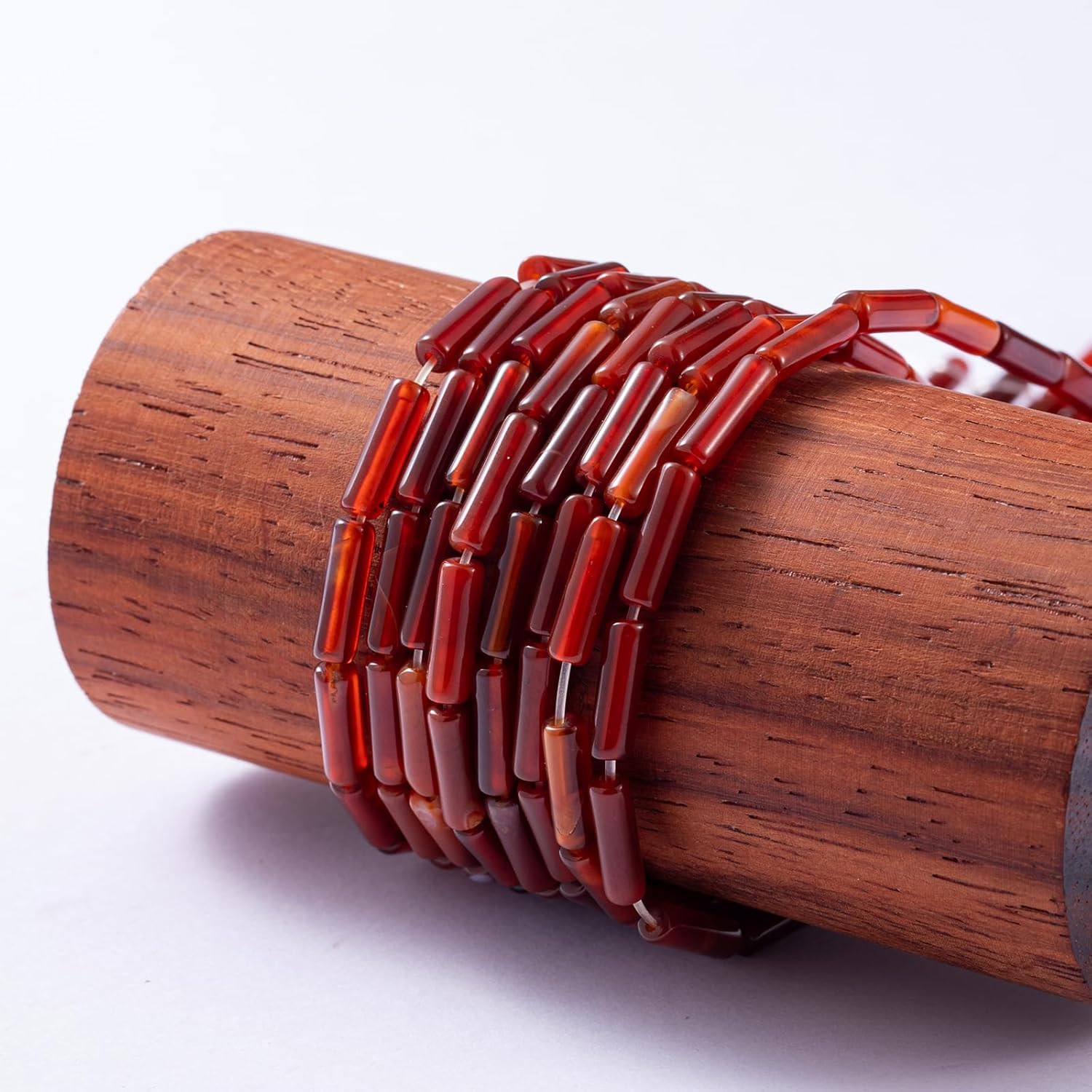 Natural Red Agate Cylinder Tube Beads 4x13mm 38cm/str Loose Semi Gemstone Stone Beads for Making Bracelets Necklace Earrings - Image 5