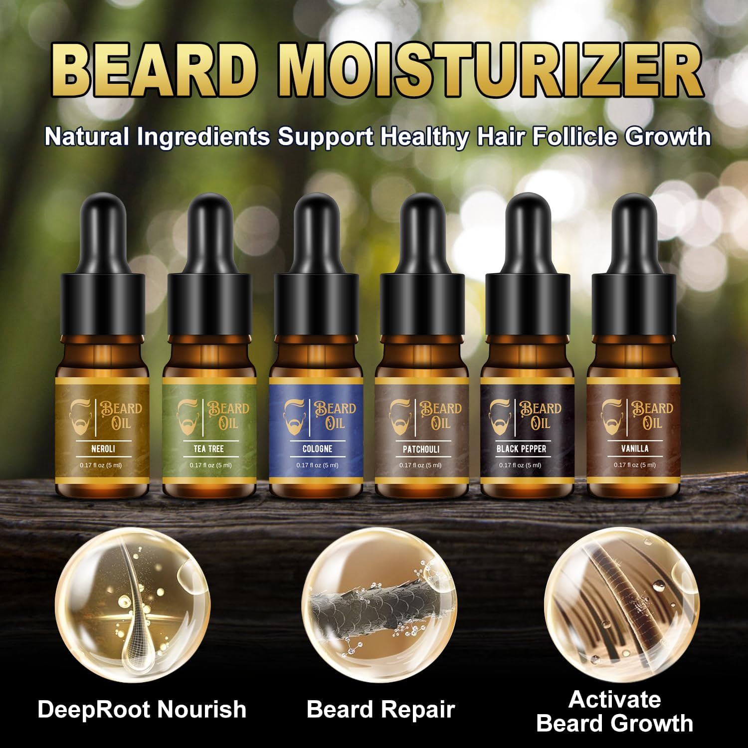 Men Advent Calendar 2025 Adult, 24 Day Beard Oil Countdown Calendar with 24 Scents Xmas Surprise Gifts for Father Boyfriends Boss