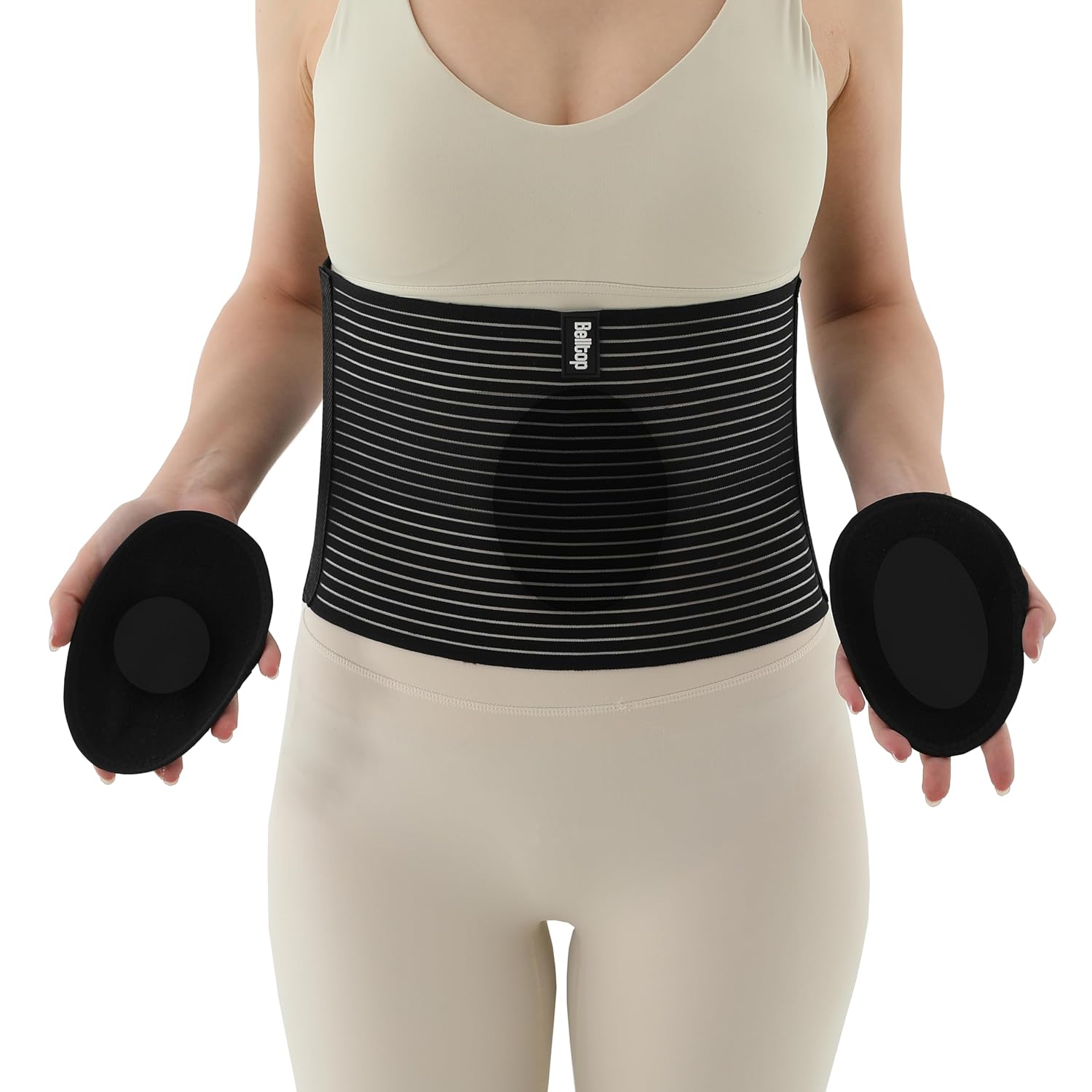 Umbilical hernia belts for men/women. Umbilical Hernia Belt for men : 2 x premium compression pads. Umbilical hernia belt for women: prevention of surgery. Abdominal hernia belt: pain relief. (L/XL)