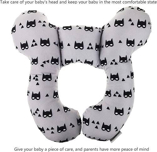 Miniatura 7 de kekafu Almohada de viaje para bebé, almohada de apoyo para la cabeza y el cuello para asiento de coche, cochecito, para bebés de 0 a 1 años