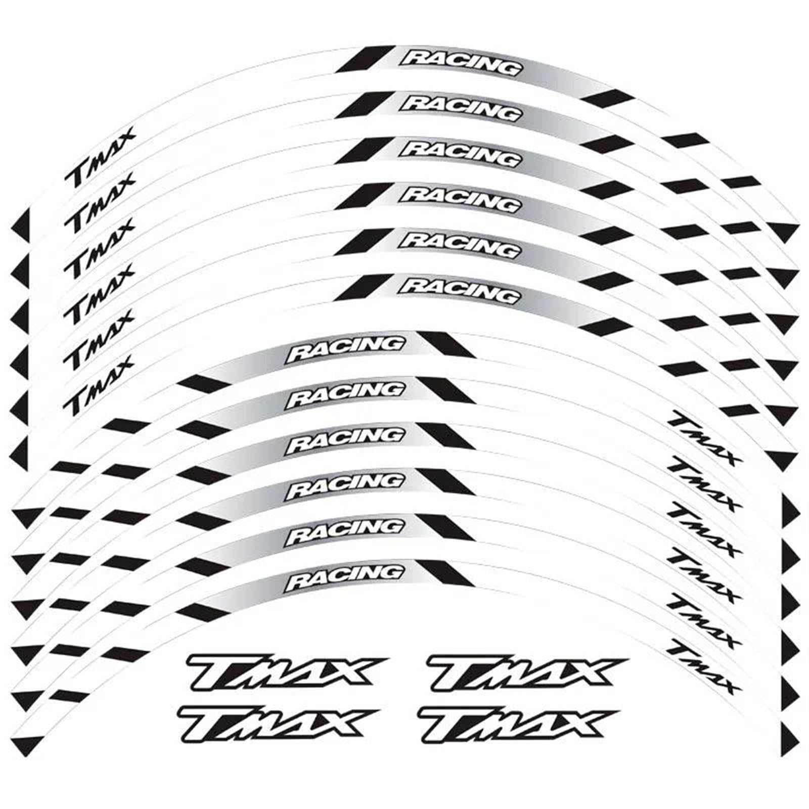 Stickers Motorcycle Stickers Reflective Wheel Rim for TMAX T MAX(Style 13)