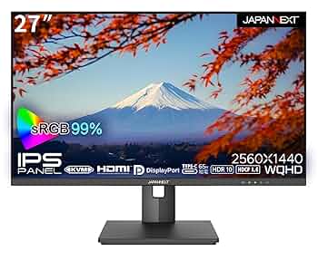 JAPANNEXT 27インチ モニター WQHD JN-i270WQHDR Amazon.co.jp限定】JAPANNEXT 27インチ WQHD(2560 x 1440) 液晶