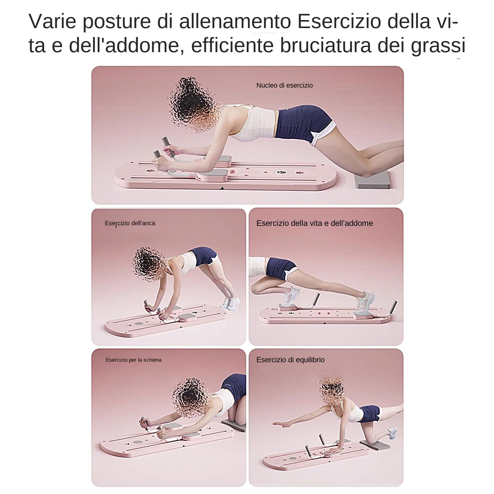 Home Pilates Reformer - Macchina Pieghevole Per Pilate Con Rullo Di | Rimbalzo Automatico, Attrezzatura Per Allenare Il Nucleo Dei Muscoli Addominali, Tavola Per Riformatore Compatta | Attrezzatu