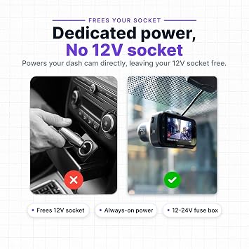 Nextbase Series 2 Dash Cam Hardwire Kit- for Nextbase Dashcams 122, 222, 322GW, 422GW, 522GW, 622GW in Car Hard Wiring Kit Dash Cam Mini/Micro USB adpaters