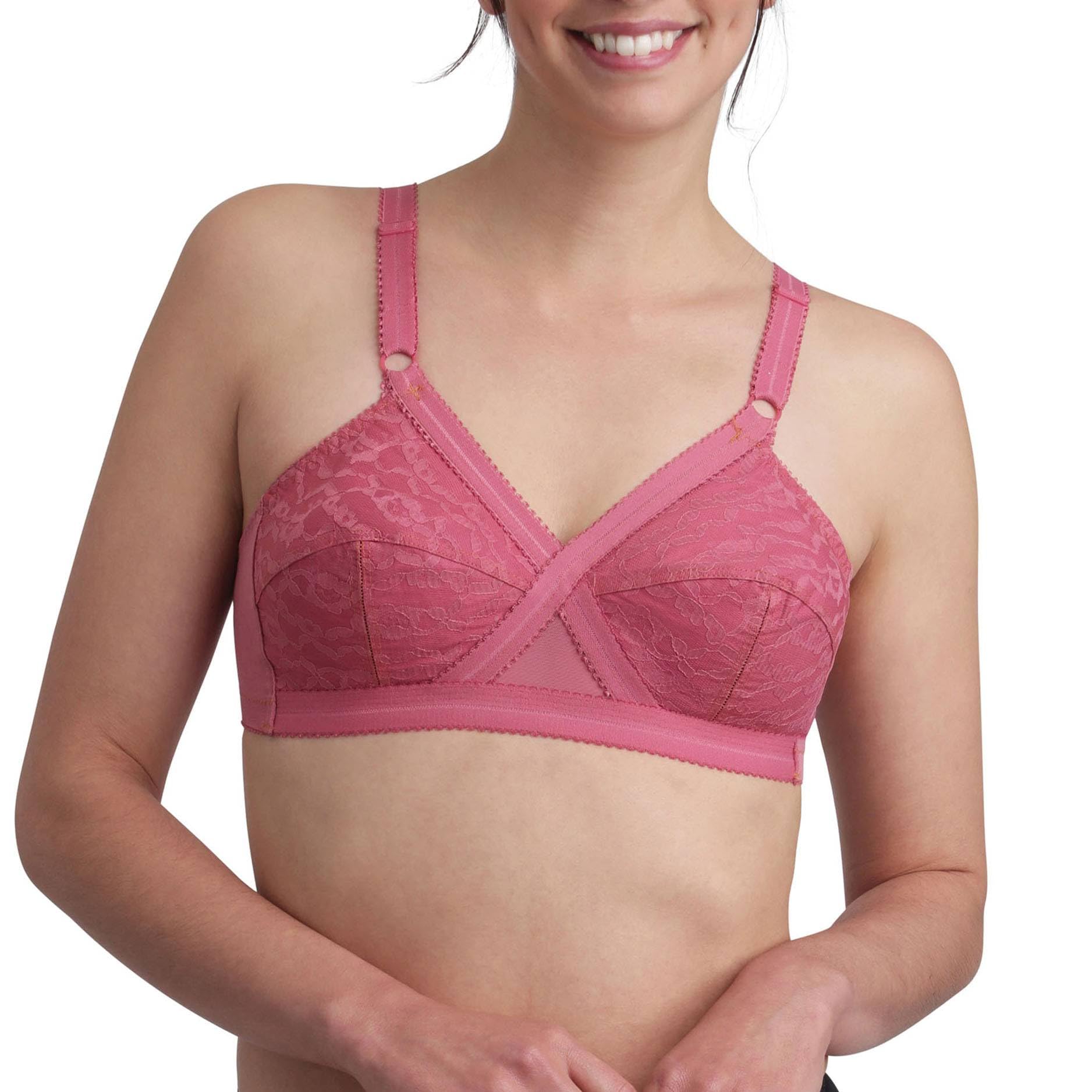 Playtex Bra Woman Cross Your Heart Non-Wire Bra x1, Pink, 40B