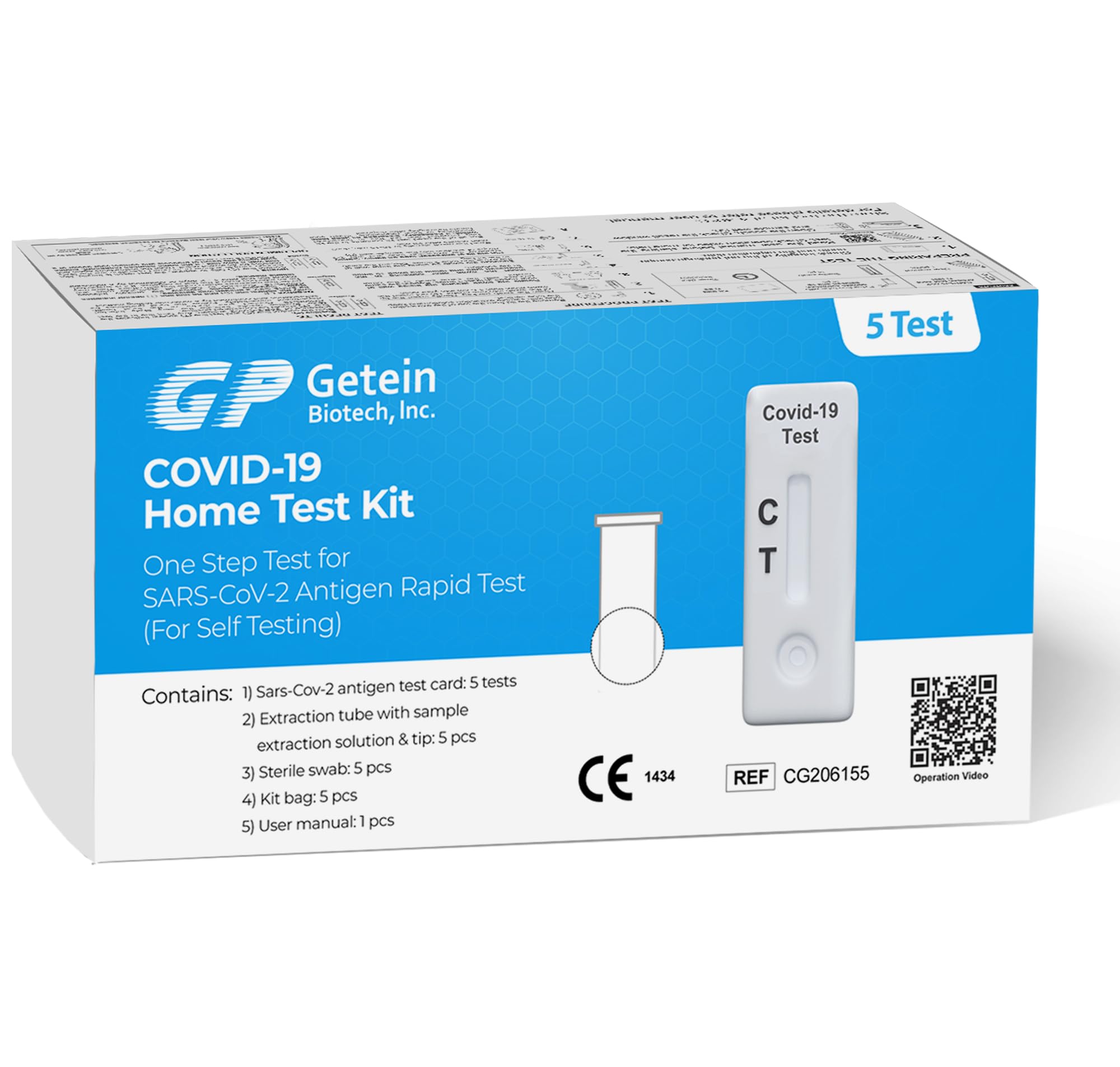 Covid Lateral Flow Test Kit | Rapid Covid Test Kit | at-Home Testing | Accurate & Fast Results | Covid Tests Pack of 5
