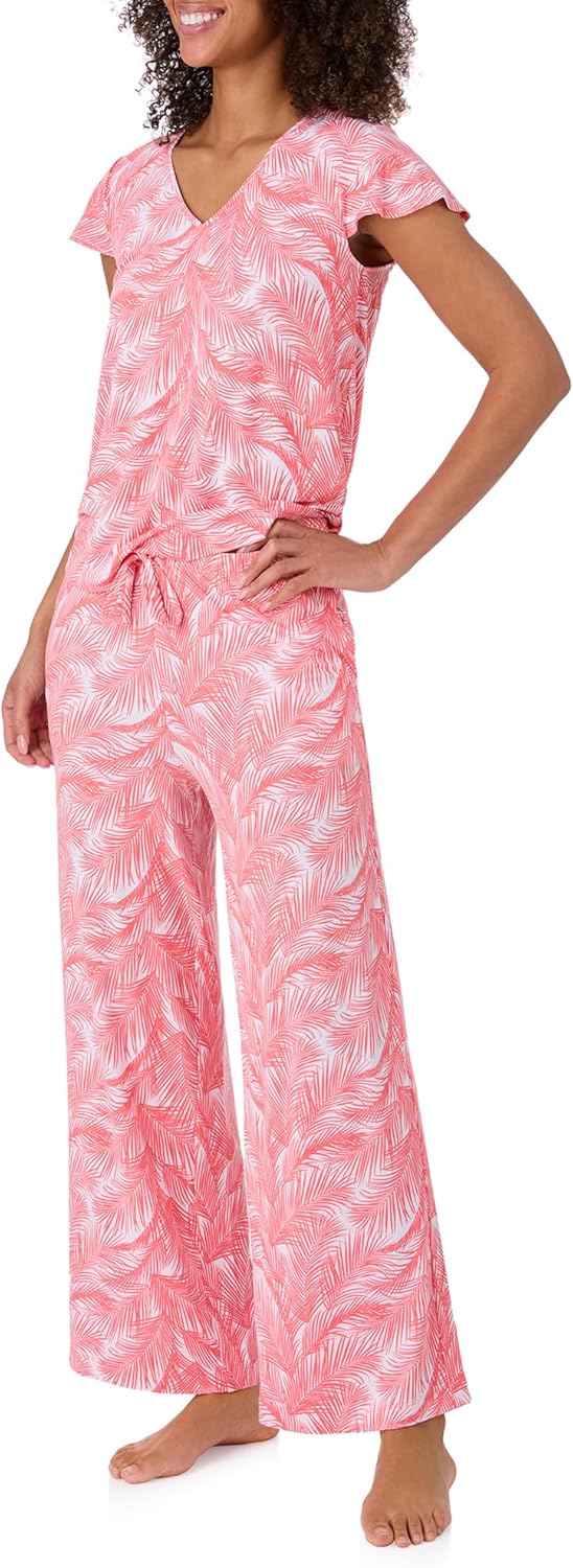 Tommy Bahama - Women's Pajama Set, Short Sleeve T Shirt with Cropped Pants for Sleep or Lounge - Image 2