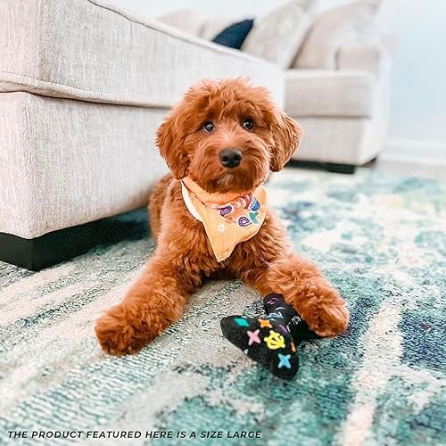 Miniatura 6 de Haute Diggity Dog Black Monogram Chewy Vuiton Bone, juguetes de peluche para perros con chirriador interactivo, estimulante para el enriquecimiento