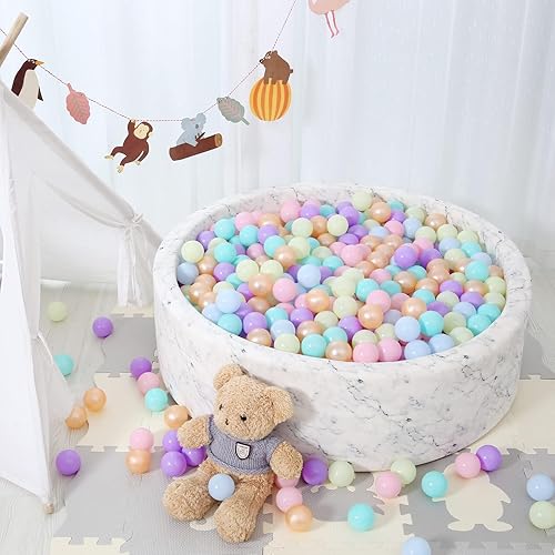 Vista 103 de STARBOLO Ball Pit Balls for Toddlers Phthalate Free BPA Free Non-Toxic Crush Proof Play Balls for Toddlers Kids Pool Playhouse Pack of 100 200 500