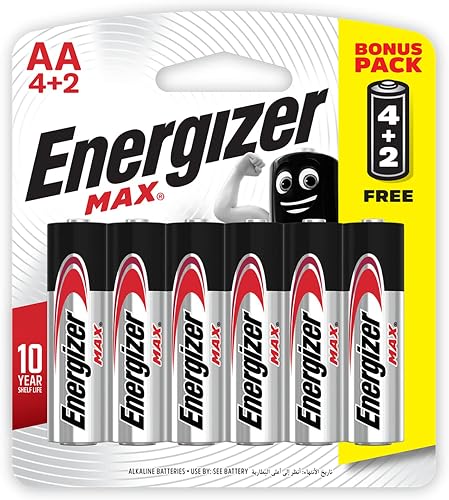 Energizer Max 1.5V Alkaline AA Battery (Pack of 6)
