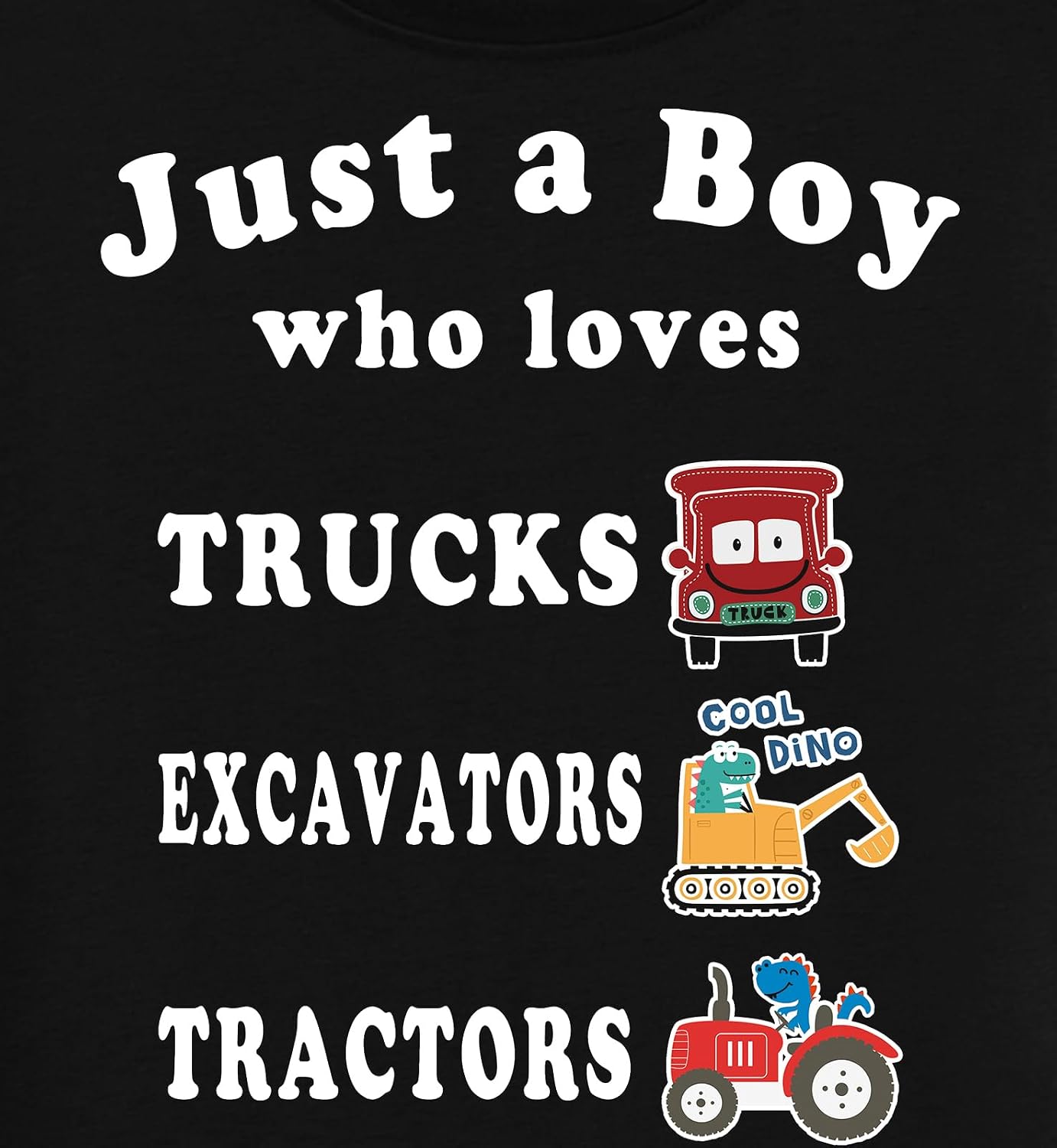 Little Boys Tractors Shirts Toddler Top T-Shirt Excavator Baby Shirts Top Clothes Toddler T-Shirt