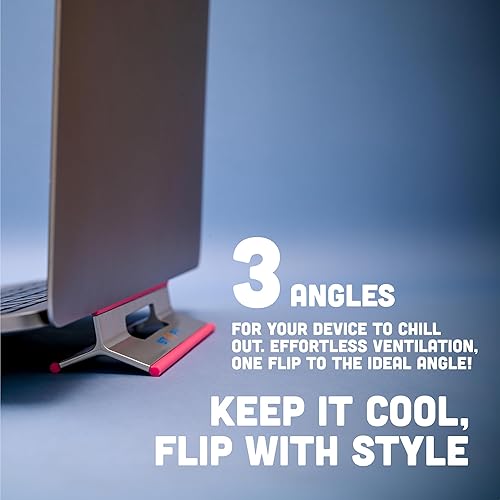 Miniatura 8 de Steepy Soporte para computadora portátil de perfil bajo, soporte de computadora ajustable de 3 alturas, elevador de plástico ligero para computadora