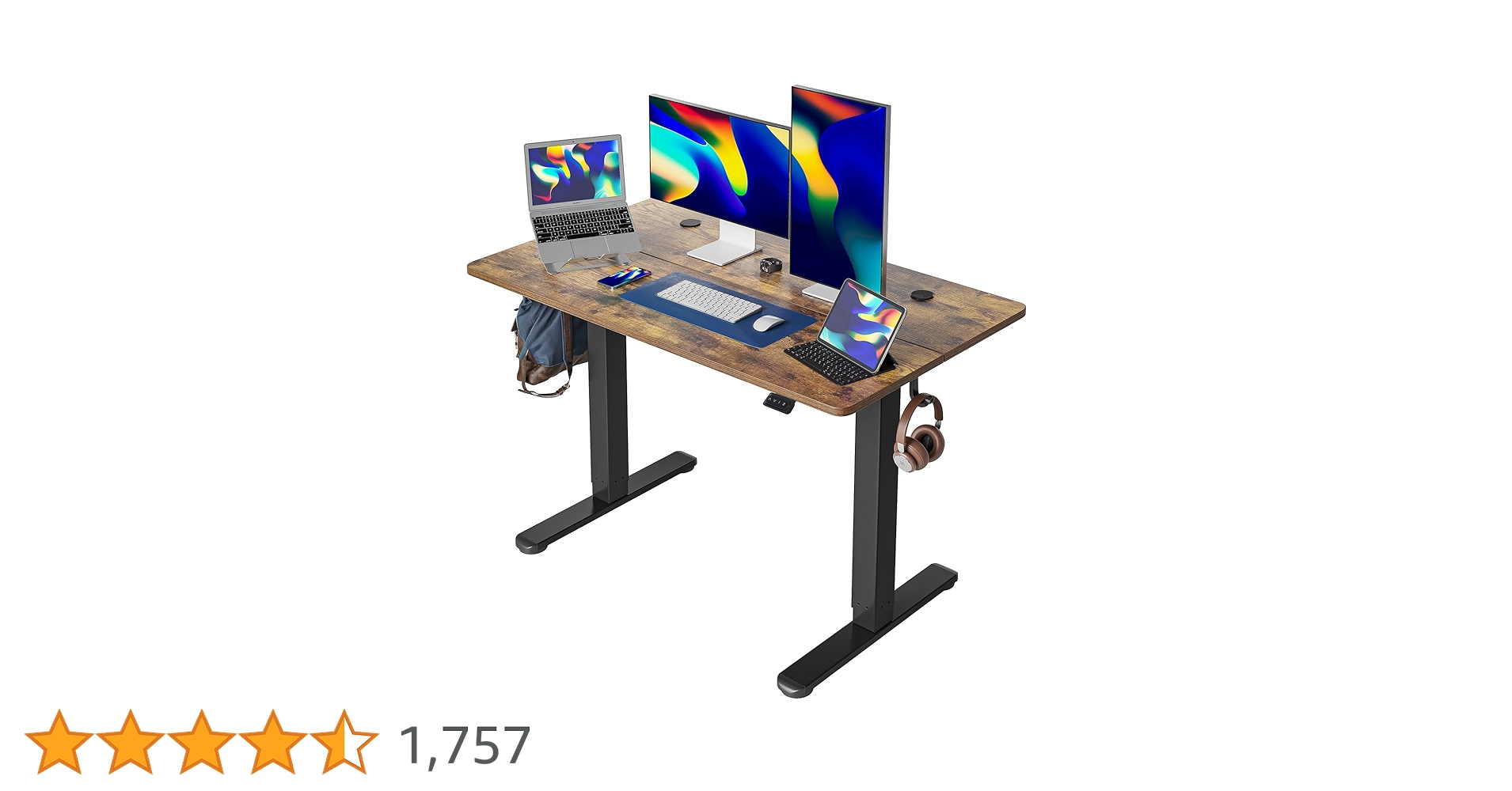 Amazon | Cubiker 電動 昇降式デスク スタンディングデスク 昇降