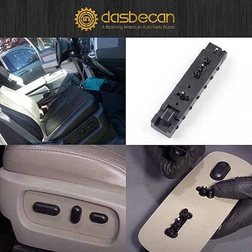 Miniatura 7 de Dasbecan Interruptor eléctrico del asiento del pasajero derecho compatible con Ford Lincoln 2006-2019 2006-2019 Mercury 2006-2011 Reemplazo #