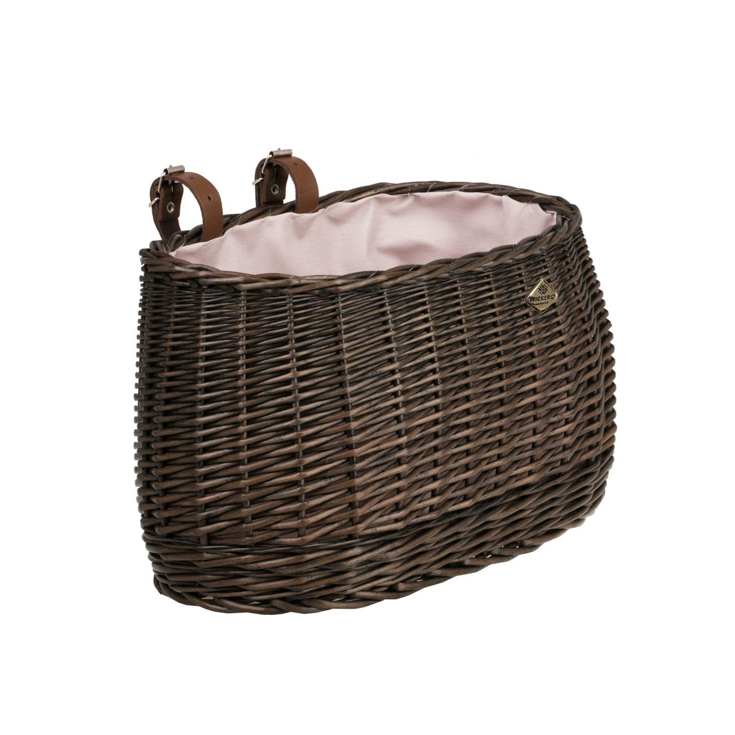 Cestino Retrò In Vimini Per Bicicletta - Trasportino Per Animali Con Coperchio - Foto 10