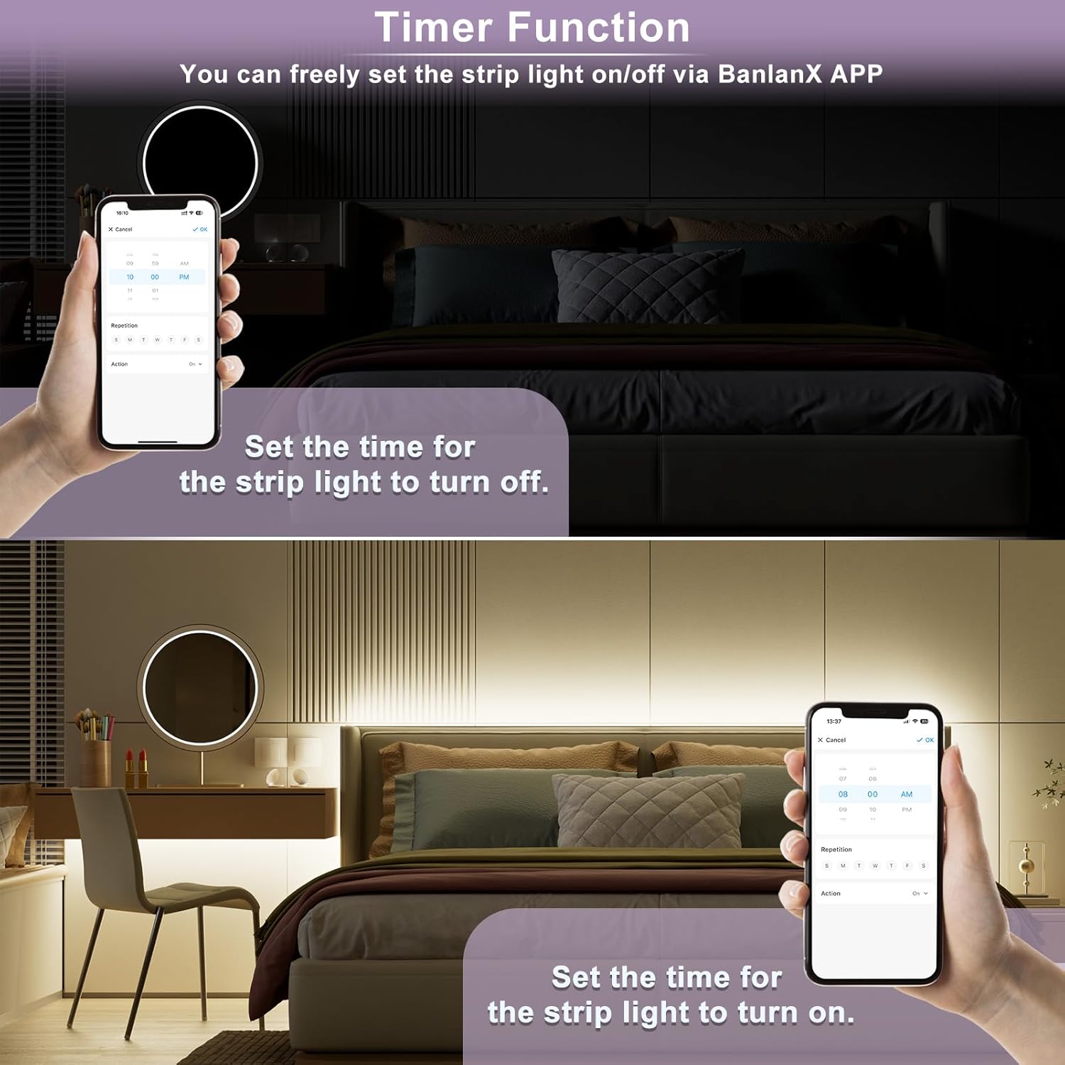 MIWISE LED Controller Smart LED Driver Dimmer WiFi+Bluetooth Dimmable 12-in-1 for PWM+SPI COB/SMD/5050 LED Strip Lights Single Color CCT RGB RGBW RGBCCT Tape Light DC5V 12V 24V,Work with Alexa/Google