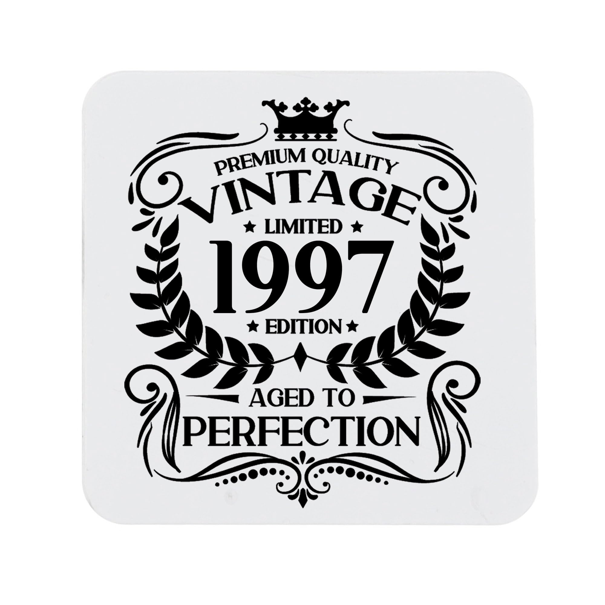 29th Birthday Gift for Men Vintage 1997 Aged to Perfection Printed Coaster Present for 29 Year Old Etched Printed Placemat (Printed Coaster) — image 1