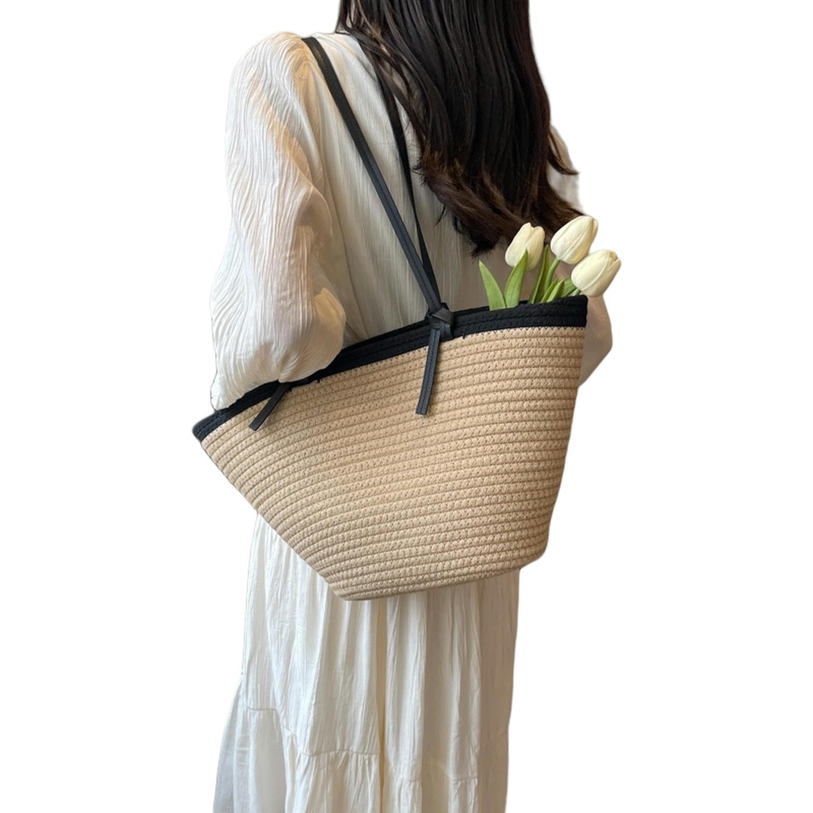 strohtaschen Damen Reise Crossbody Tasche Gewebte Stroh Gewebte Frauen Tasche Modische Strandtasche Trend Nische Sommer Schultertasche