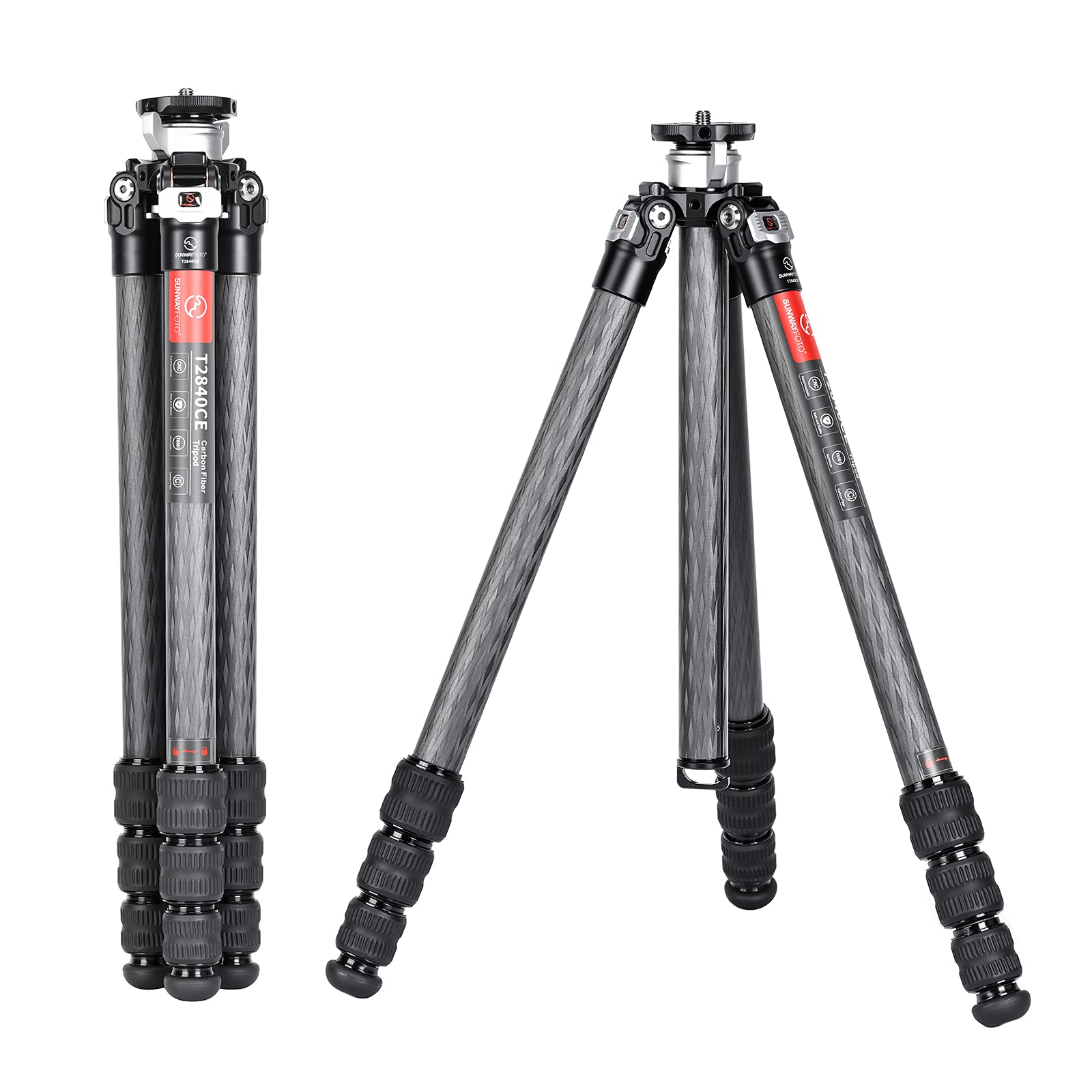 Sunwayfoto T2840ce Travel Tripod Carbon Fiber Professional Tripod Dslr Camera Waterproof,35.3Lb Load