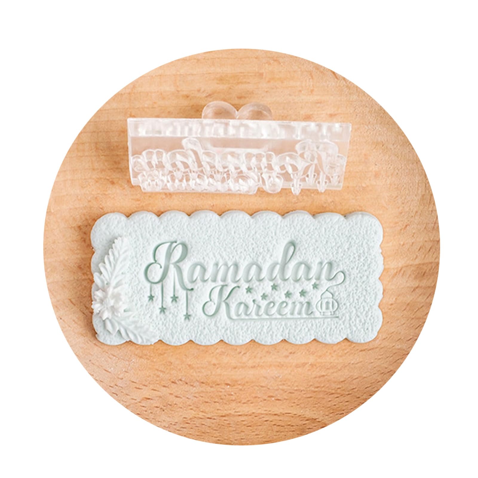 yanwuwa Easy to Use Eid Festival Fondant Acrylic Baking Mold for Holiday Treats Food Grade Kitchen Dessert Utensils Eid Fondant Cookie