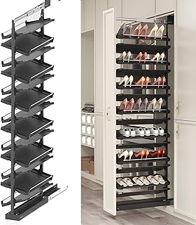 4-15 Tier Cabinet Pull Out Shoe Rack, Adjustable Vertical Shoe Organizer...