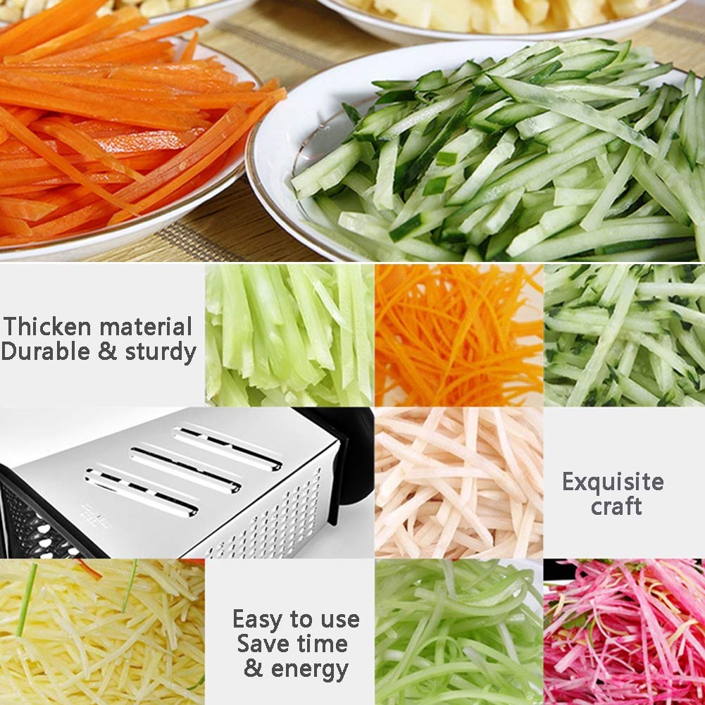 Rallador de cocina de acero inoxidable ArinkO: ¡una herramienta versátil para queso, jengibre, limón y más! (Superficies gruesas, finas y rebanadoras)
