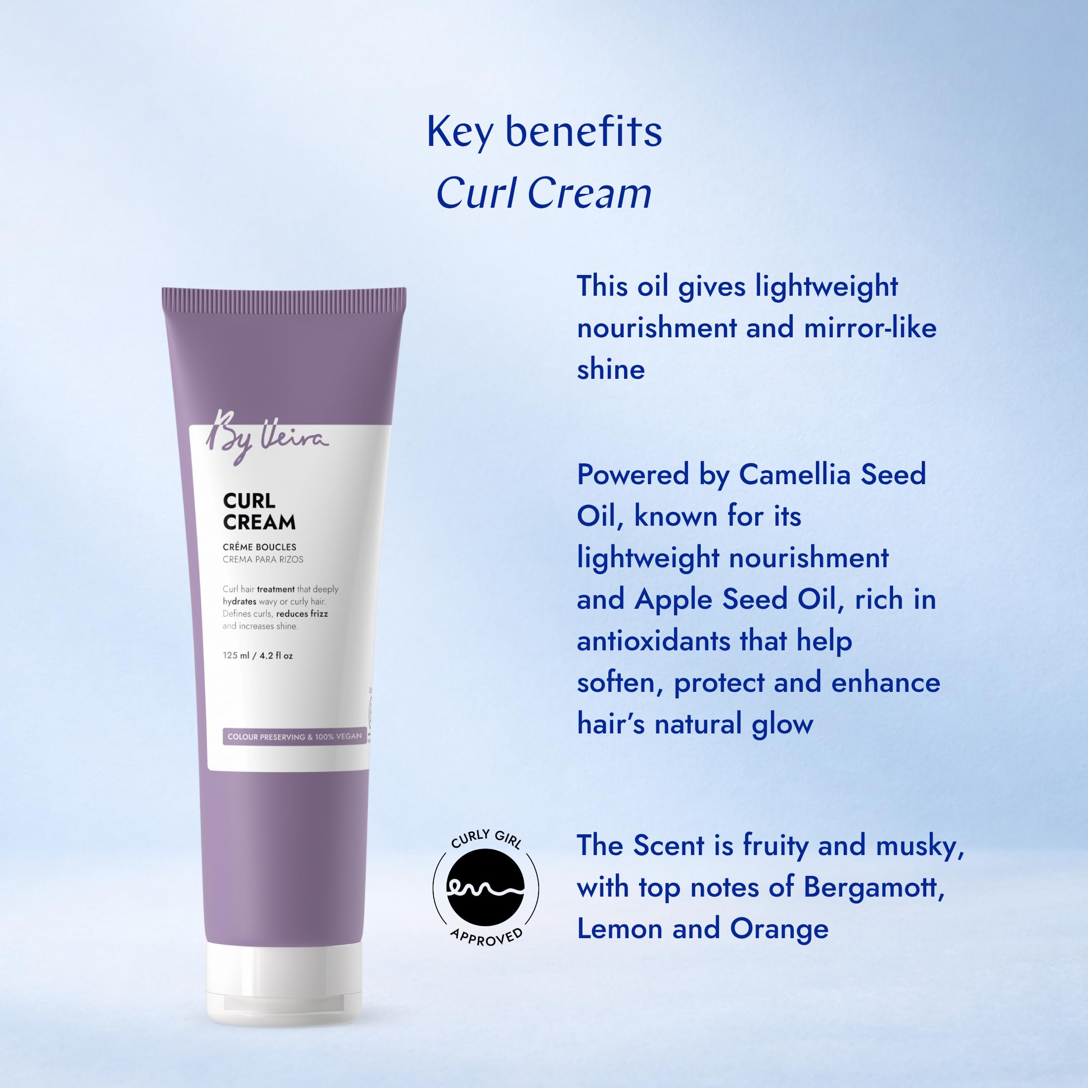Amazon.com : By Veira, Curl Cream 4.2 Fl Oz, Gently Cleanses