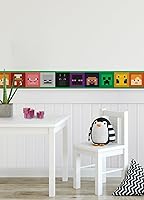 Vista 3 de RoomMates - Papel pintado despegar y pegar con caras icónicas de Minecraft, RMK12377BD