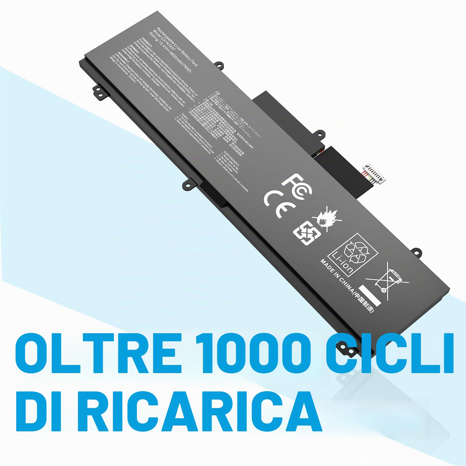 Nuova batteria di ricambio C41N1837 per ASUS ROG Zephyrus GU502 GU502DU GU502LU GU502LW GU502LV GU532GW GA502GU GA502IV GA502D GA502DU GX532GV GX532GW GX502GV GX502GV GX502GV 502 GW. GX532