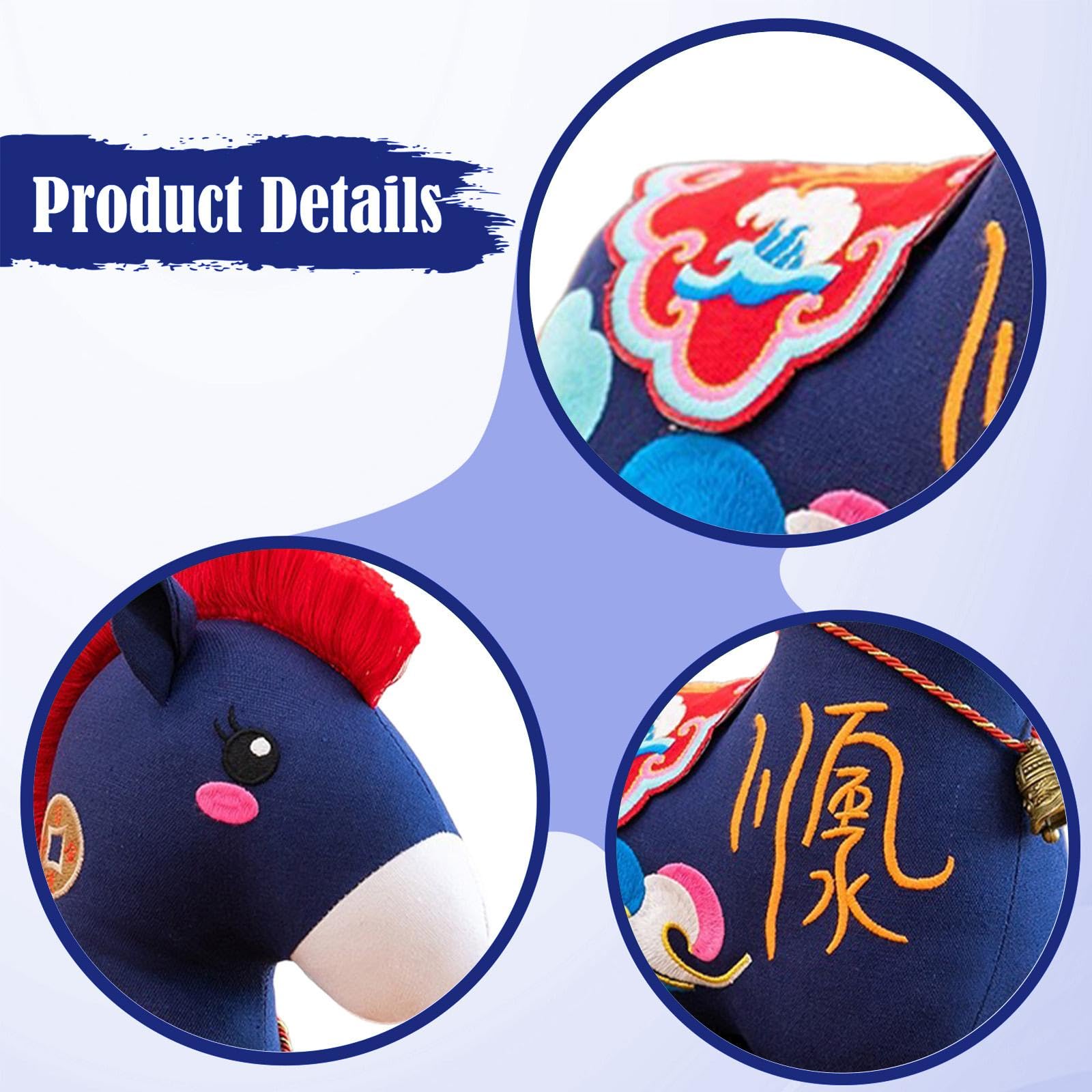 Colcolo Peluche Cheval Du Zodiaque – Mascotte Année Du Cheval 2026 – Douce Et Décorative, 12 Cm