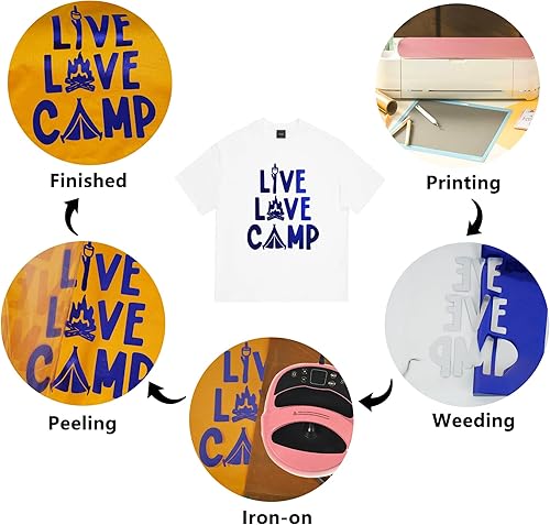 Miniatura 3 de RENLITONG HTV Vinilo metálico de transferencia de calor de poliuretano de poliuretano brillante de 12 pulgadas x 8 pies, rollo de bricolaje para