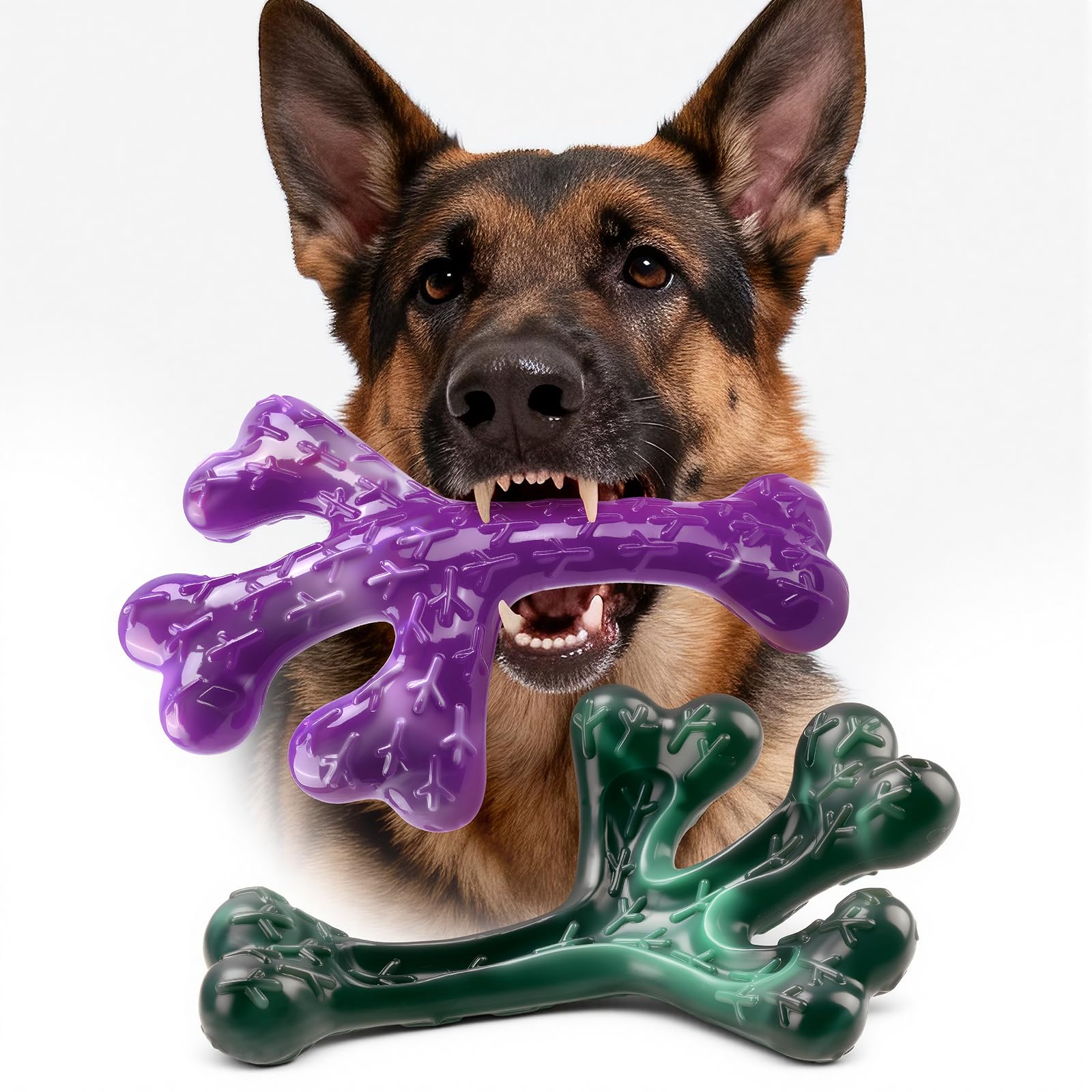 Aggressive Chewers Dog Chew Toys - 2 Pack Tough Dog Toys for Aggressive Chewers Large Breed, Indestructible Dogs Toy for Gift, Interactive to Keep Them Busy