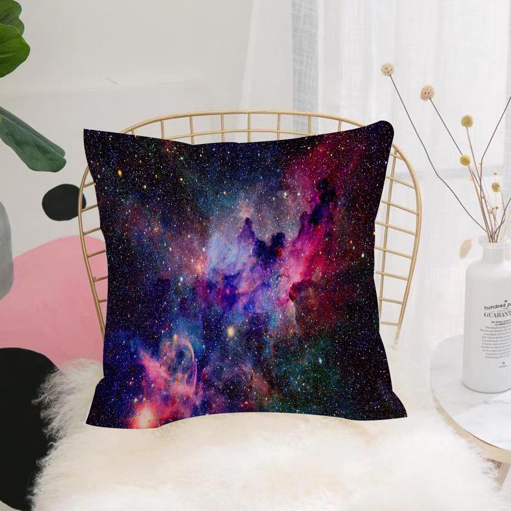 HYOSXW Cushion Cover,Throw Pillow Case Home Decorative for Living Room Bedroom Sofa Chair 16X16 Inch,Nebula and galaxies in space. Elements of this image furnished by NASA.,Pillowcase 40X40cm