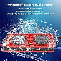 Vista 7 de LiFePO4 BMS 4S 12V 250A Smart Bluetooth Litio Hierro Fosfato Sistema de gestión de batería con ventilador de refrigeración y cables de equilibrio