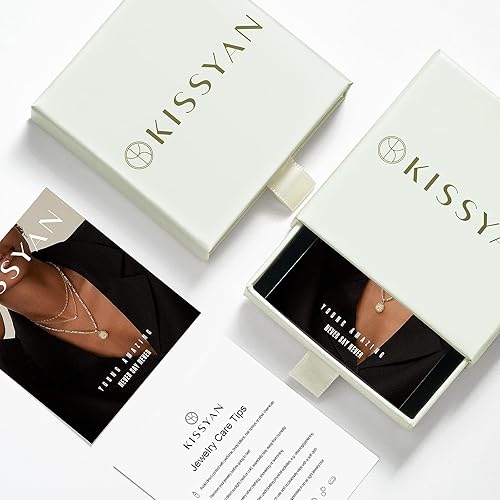 Miniatura 7 de KissYan Chunky Gold Hoop Earrings for Women, 14K Gold Plated Lightweight Hollow Open Hoops Thick Teardrop Earrings Sterling Silver Post Fashion