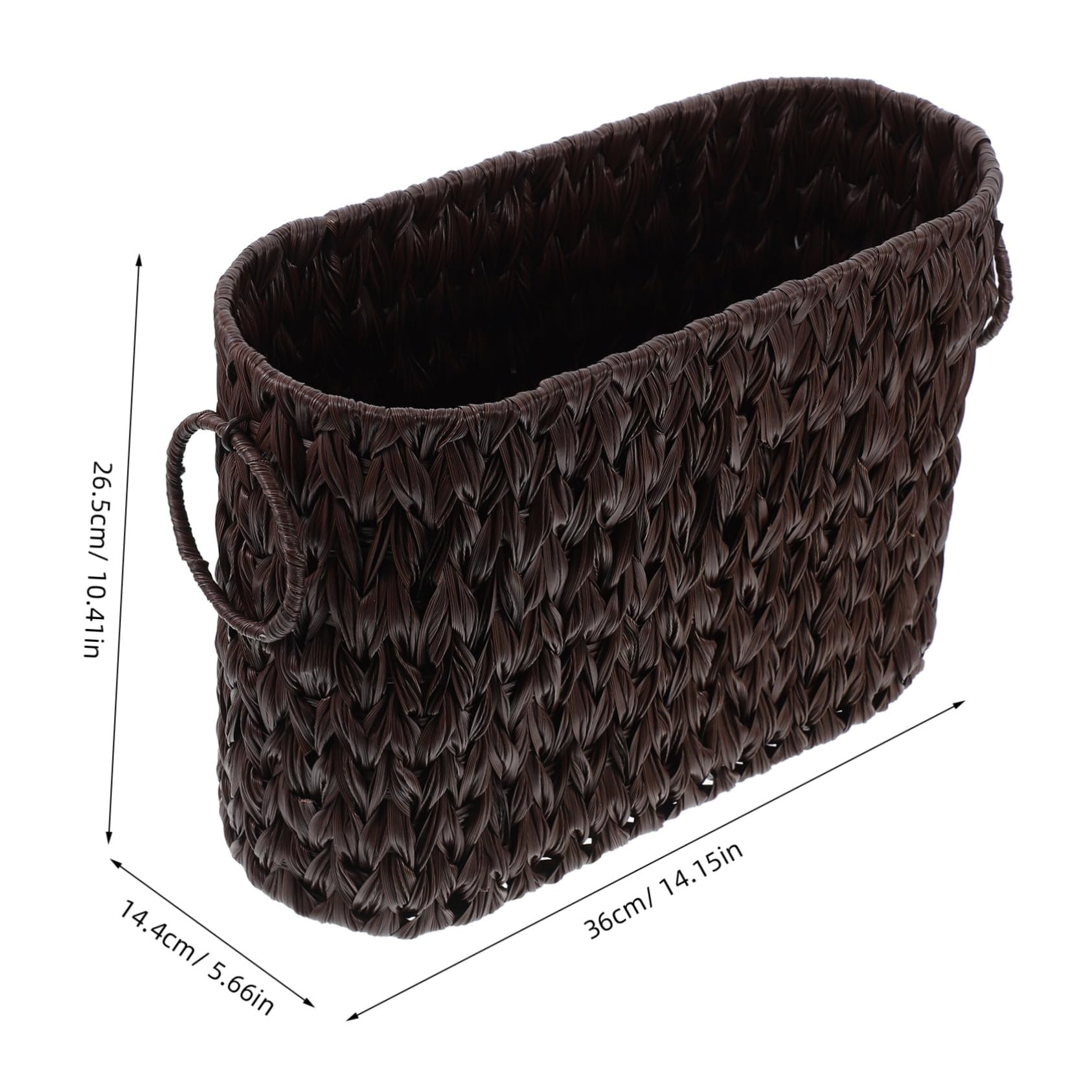 Unomor Rustic Weaving Basket Large Capacity Storage for Magazines Books Newspapers Decorative Floor Organizer